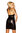 Busenfreies Kleid schwarz Wetlook matt Gr. XL
