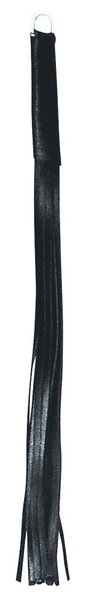 Lederpeitsche schwarz 45 cm lang