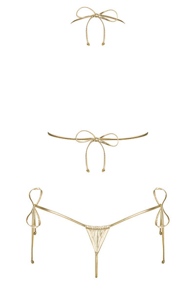 Sexy Micro Bikini gold Größe One Size