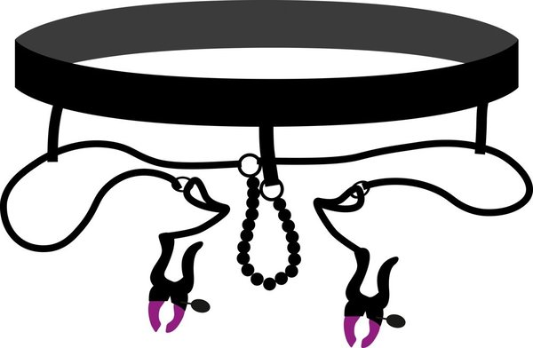 Spreader-String mit Klemmen und Perlenkette