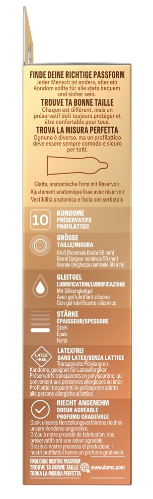 Durex Natural Feeling 10 Kondome Latexfrei mit Reservoir