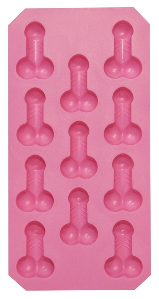 Pinkfarbene Eiswürfelform Penis