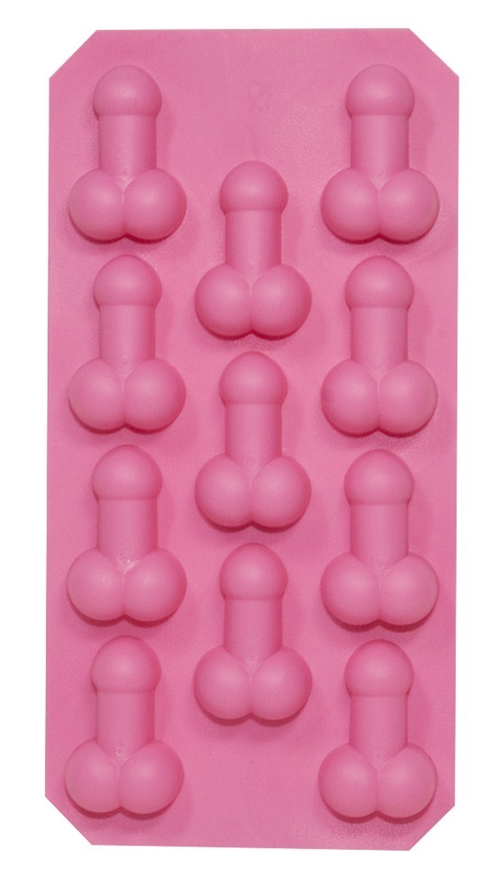 Pinkfarbene Eiswürfelform Penis