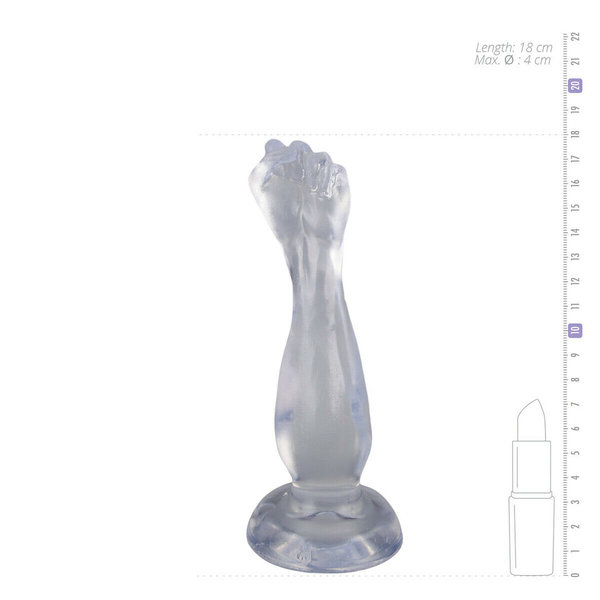 Fisting Dildo Transparent Anal- Vaginal-Faust 18 cm lang Ø ca. 4 cm