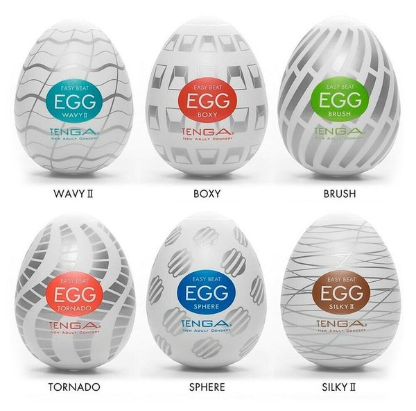 6 er Set Masturbatoren Egg Variety Pack New Standard