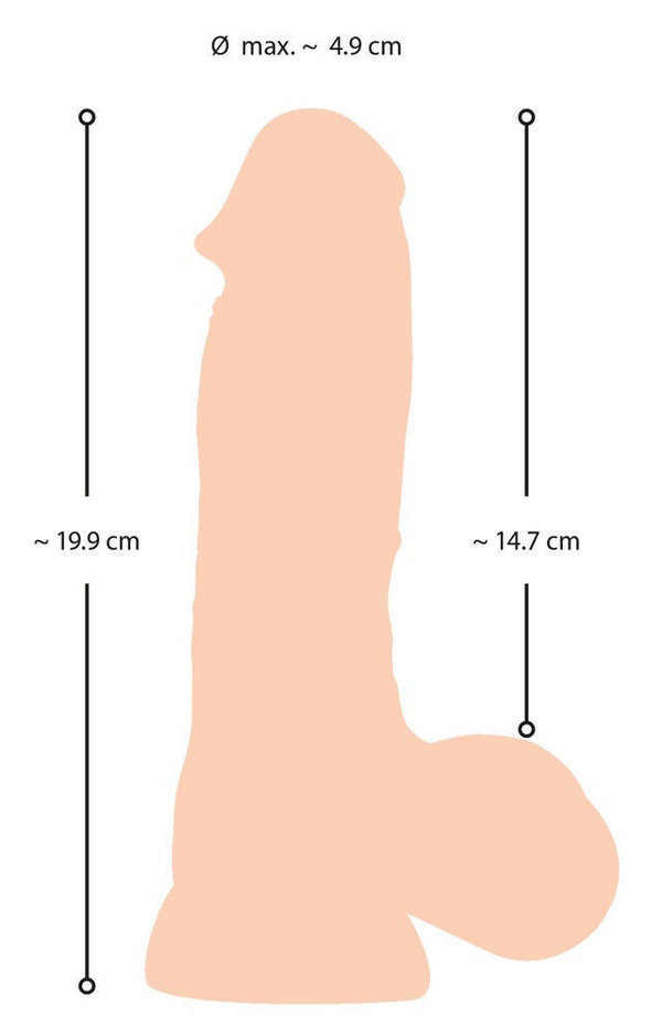 Dildo mit beweglicher Haut 19,9 cm