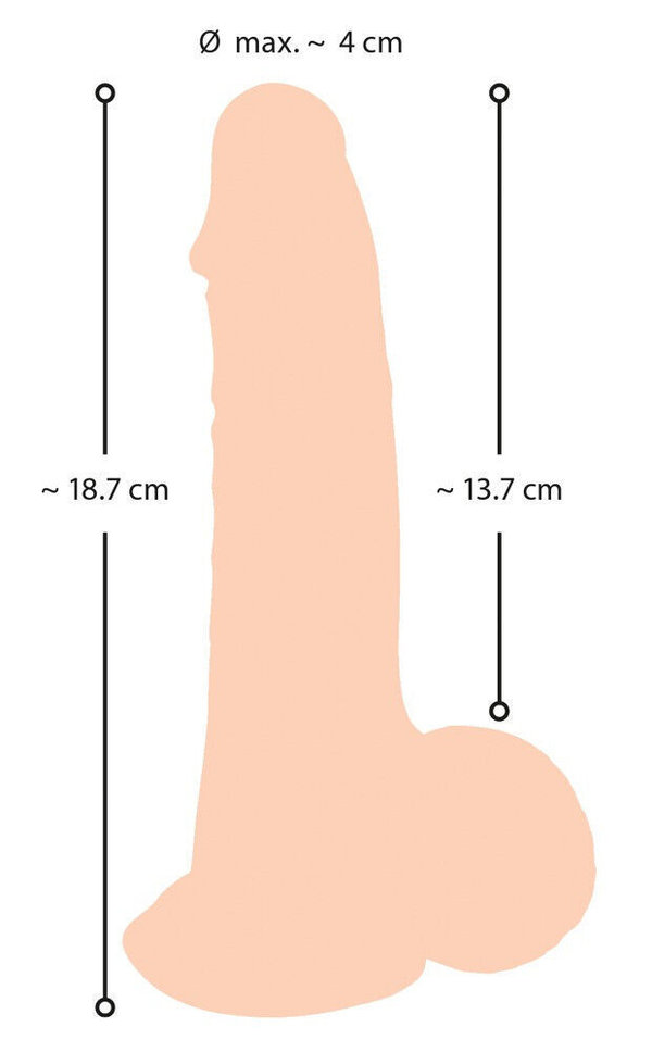 Dildo mit beweglicher Haut 18,7 cm