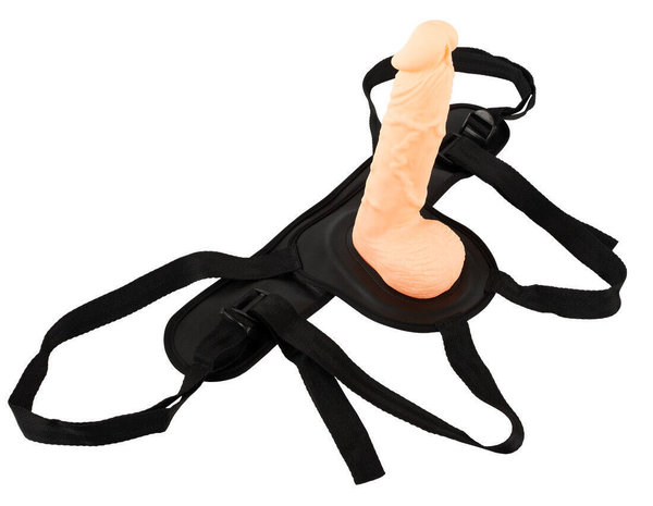Erection Assistant Hollow Strap-On Harness mit Dildo 24 cm