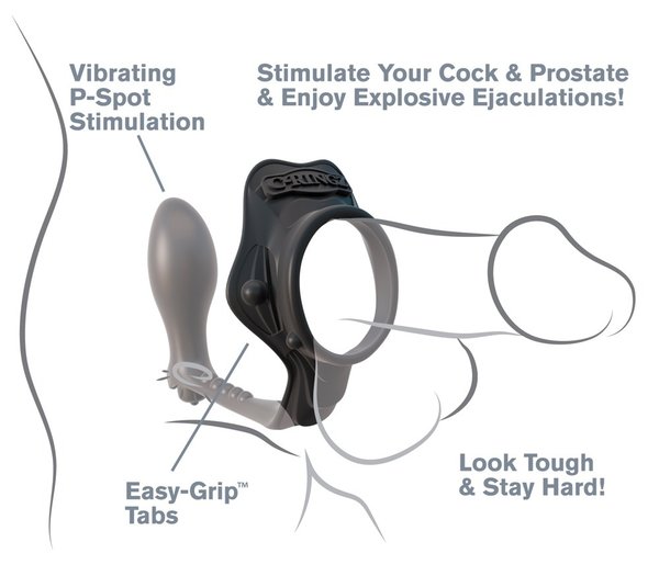 Ass-Gasm Penisring mit Prostatastimulator